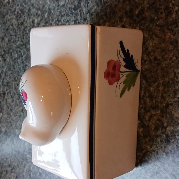 Home Vingage Cat Trinket  Box Signed - Picture 6 of 8